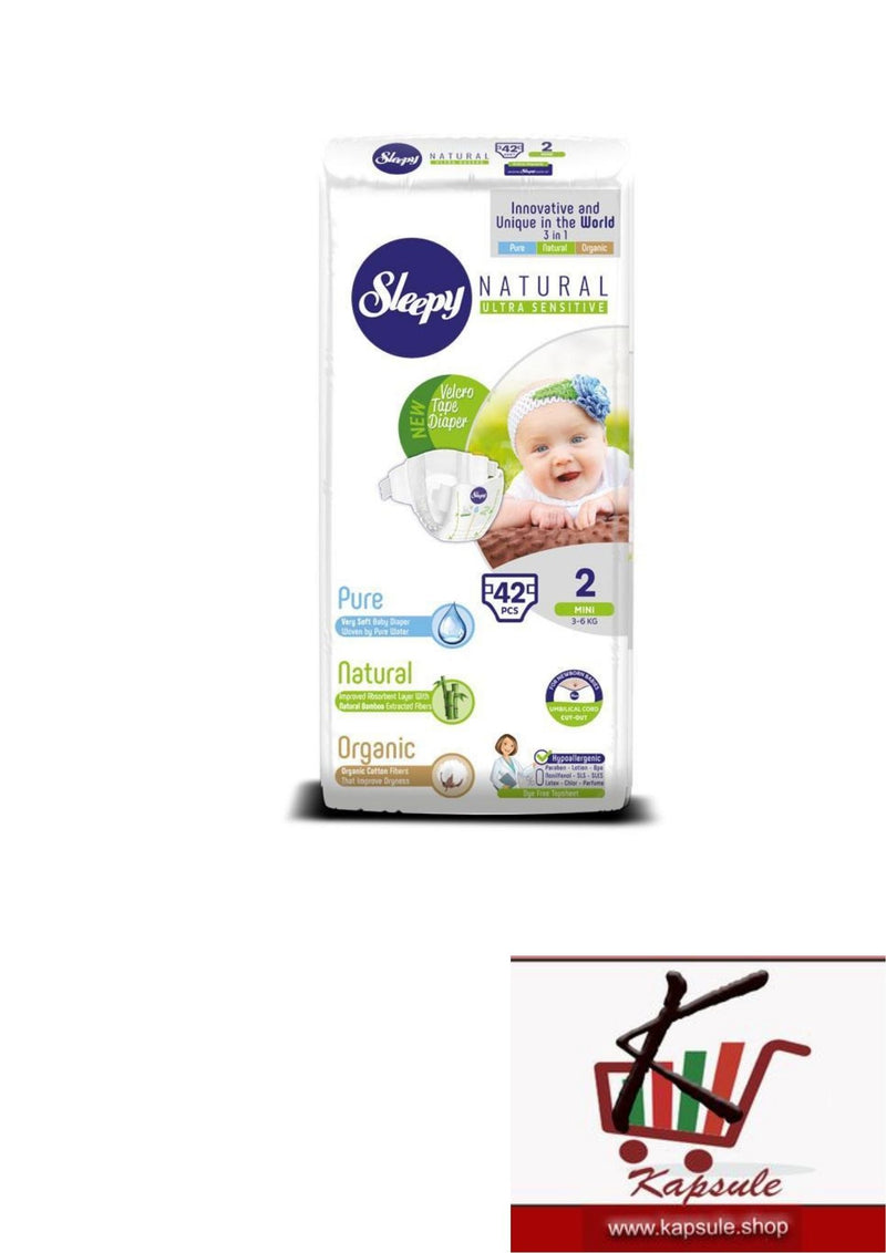 Couche natural new born SLEEPY 42 pièces